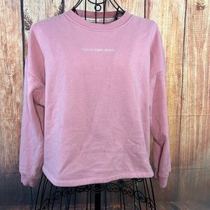 Calvin Klein Jeans overdoses cropped pink sweatshirt size s. Soft and comfy